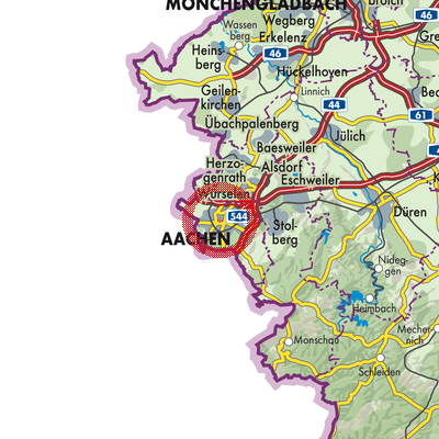 Landkarte Aachen