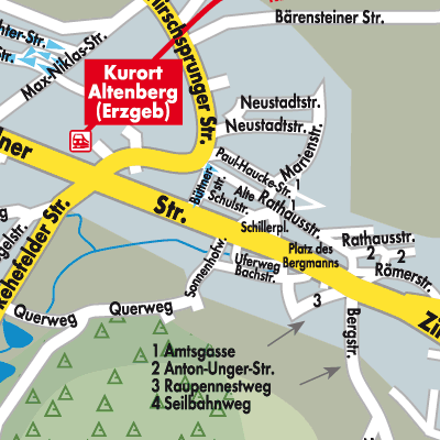 Stadtplan Altenberg