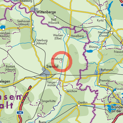 Landkarte Arneburg
