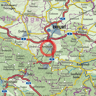 Landkarte Arnstadt