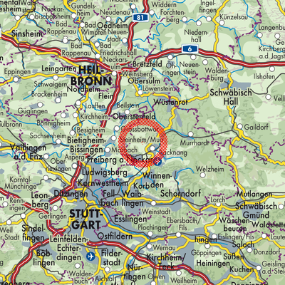 Landkarte Aspach