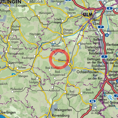 Landkarte Attenweiler