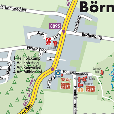 Stadtplan Börnsen