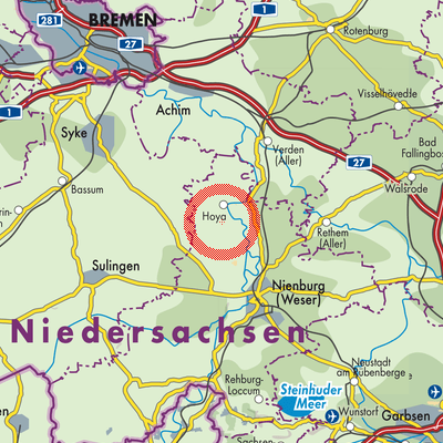 Landkarte Bücken