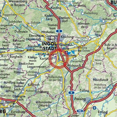 Landkarte Baar-Ebenhausen