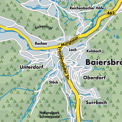 Übersichtsplan Baiersbronn