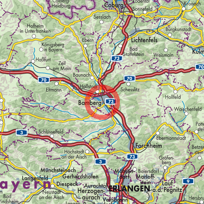 Landkarte Bamberg