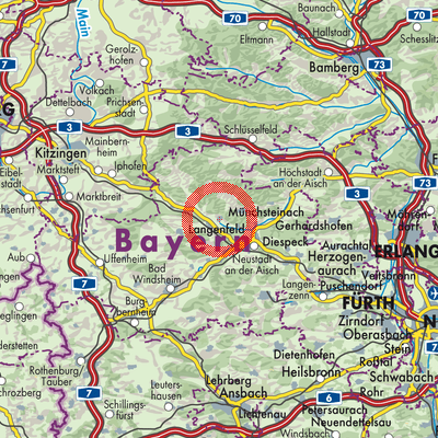 Landkarte Baudenbach