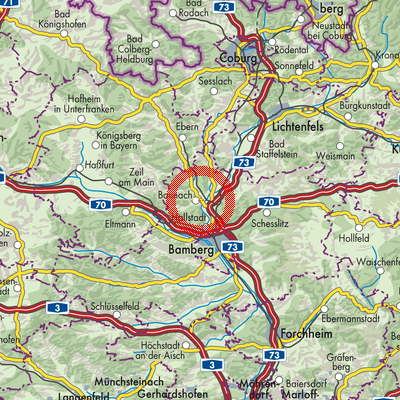 Landkarte Baunach