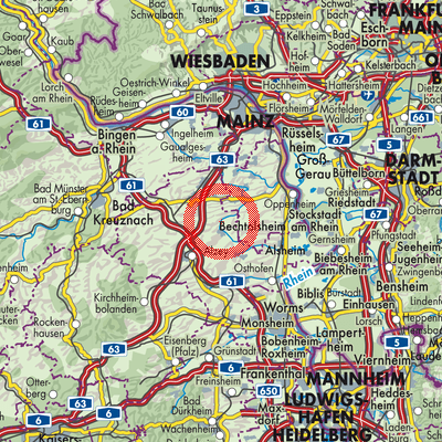 Landkarte Bechtolsheim