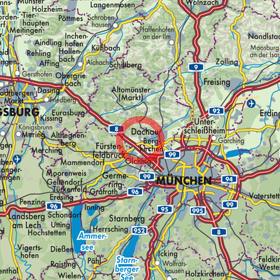 Landkarte Bergkirchen