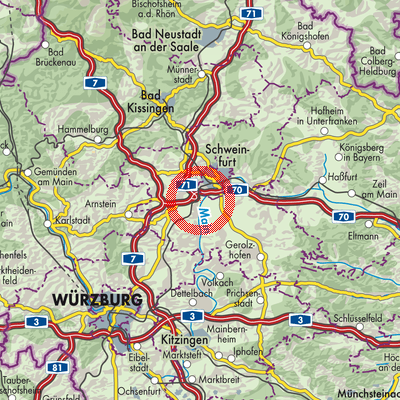 Landkarte Bergrheinfeld