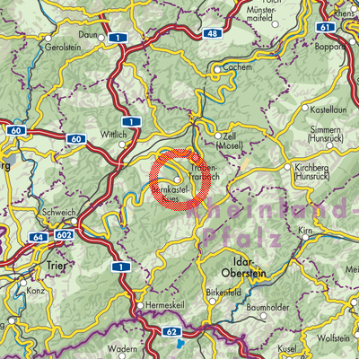 Landkarte Bernkastel-Kues