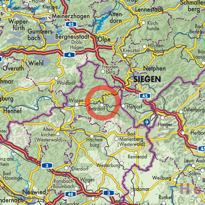 Landkarte Betzdorf