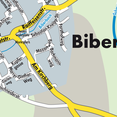 Stadtplan Biberbach