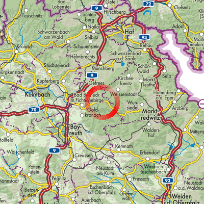 Landkarte Bischofsgrün