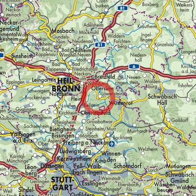 Landkarte Löwenstein