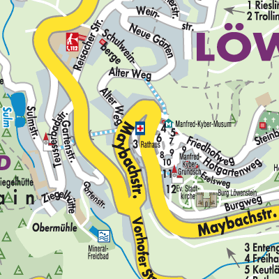 Stadtplan Löwenstein