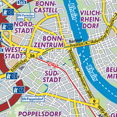 Übersichtsplan Bonn