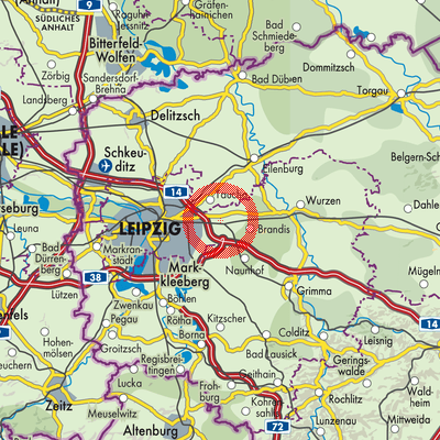 Landkarte Borsdorf