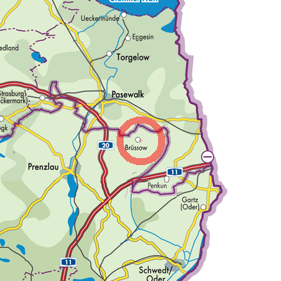 Landkarte Brüssow