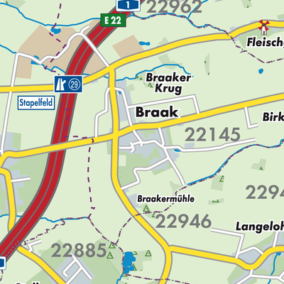Übersichtsplan Braak