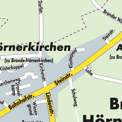 Stadtplan Brande-Hörnerkirchen