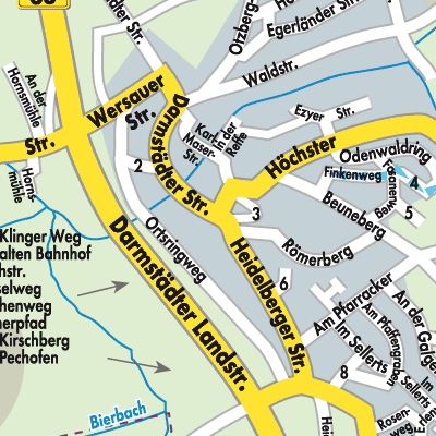 Stadtplan Brensbach