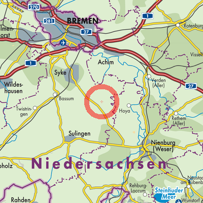 Landkarte Bruchhausen-Vilsen
