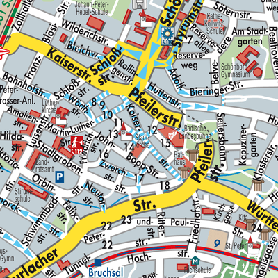 Stadtplan Bruchsal