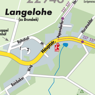 Stadtplan Brunsbek