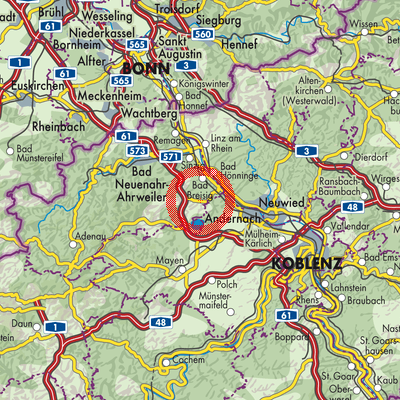 Landkarte Burgbrohl