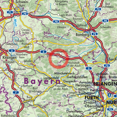 Landkarte Burghaslach