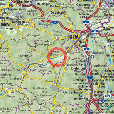 Landkarte Öpfingen