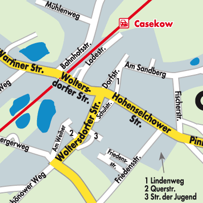 Stadtplan Casekow