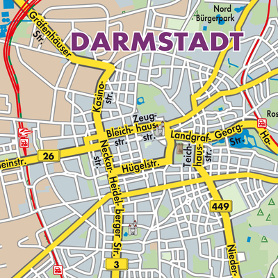 Übersichtsplan Darmstadt