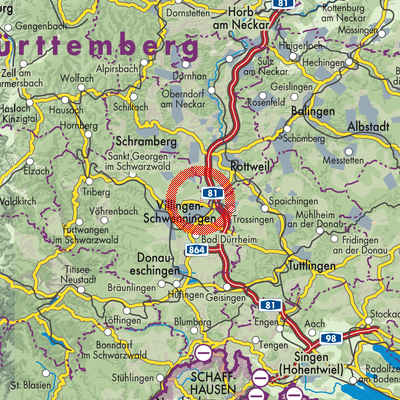 Landkarte Dauchingen