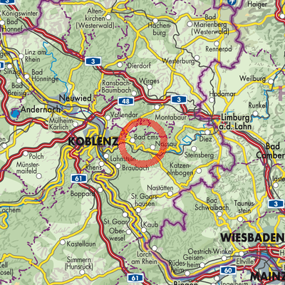 Landkarte Dausenau