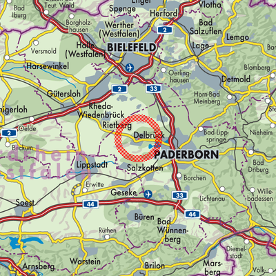 Landkarte Delbrück