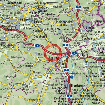Landkarte Dornstadt