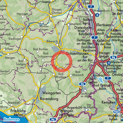 Landkarte Eberhardzell