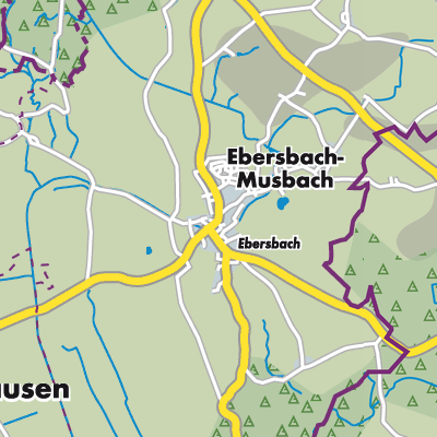 Übersichtsplan Ebersbach-Musbach