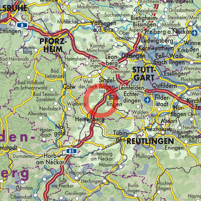 Landkarte Ehningen
