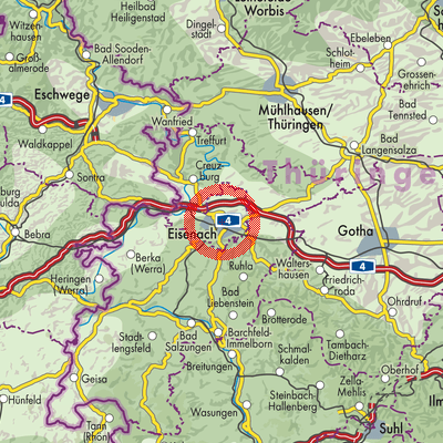 Landkarte Eisenach