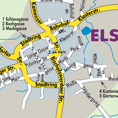 Stadtplan Elstra - Halštrow