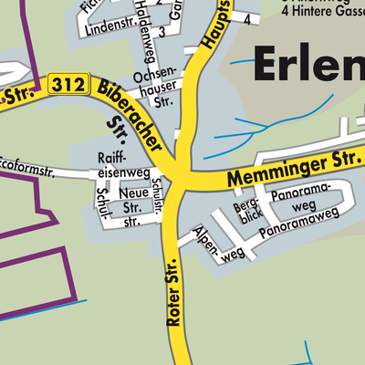 Stadtplan Erlenmoos