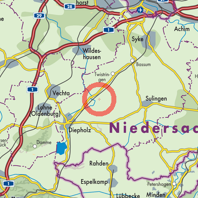 Landkarte Eydelstedt