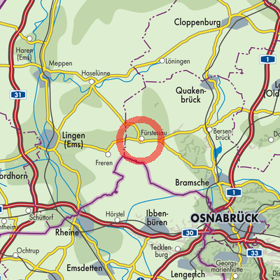 Landkarte Fürstenau