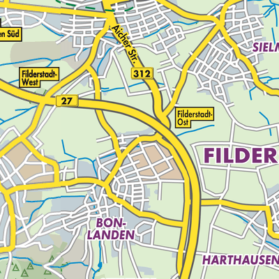 Übersichtsplan Filderstadt