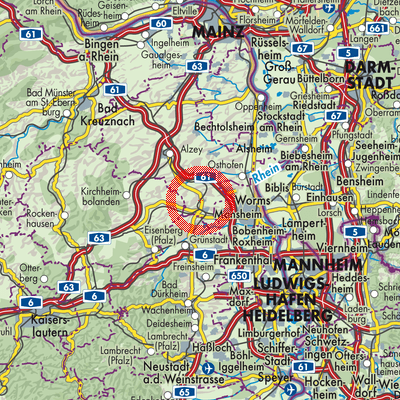 Landkarte Flörsheim-Dalsheim